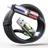 MAGIC JOHN 240W 4 in 1 Charging Cable, 6.6FT USB C to Lightning Cable [MFi Certified], Multi Chargers for All Devices, Chubby USB A/C to C/Lightning with Light for iPhone/MacBook/iPad/Samsung/Switch 2