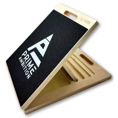 Image of Physical Therapy Slant Board - Collapsible Stretching Wedge for Calf, Achilles, Ankle & Knee Rehab - Portable 5-Angle Incline Board for Recovery & Flexibility Training