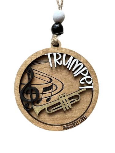 Trumpet Marching Band Christmas Tree Ornament | Brass Music Instrument Ornament | Custom Band Gift | Gift for Band Director