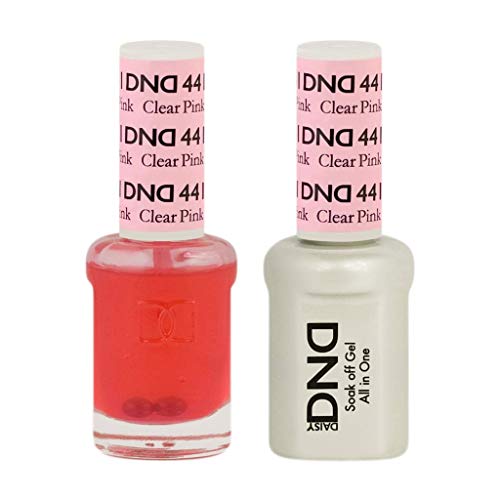 DND Duo 100% Pure Soak Off Gel - All in One - Nail Lacquer and Gel Polish, 0.5Oz   15ml each - (441 - Clear Pink)