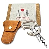 WINE COUPLE Ah So Wine Opener - Easy Vintage Cork Remover...