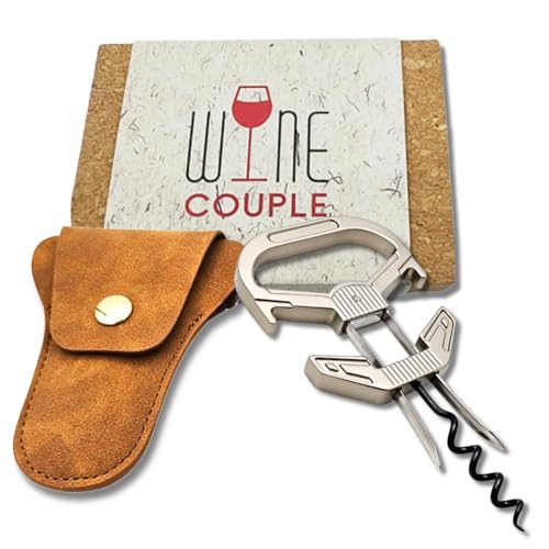 WINE COUPLE Ah So Wine Opener - Easy Vintage Cork Remover for Delicate Old Corks, Two Part Opener, Fragile Wine Bottle, Recognized by Sommeliers