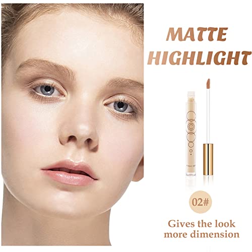 Boobeen Cream Contour Stick Liquid Bronzer And Highlighter Face Makeup, Highlighting&Contouring Pen Creamy Concealer Highlight Stick, Easy To Create A Natural Matte Finishing, Available In 3 Types #TOP2