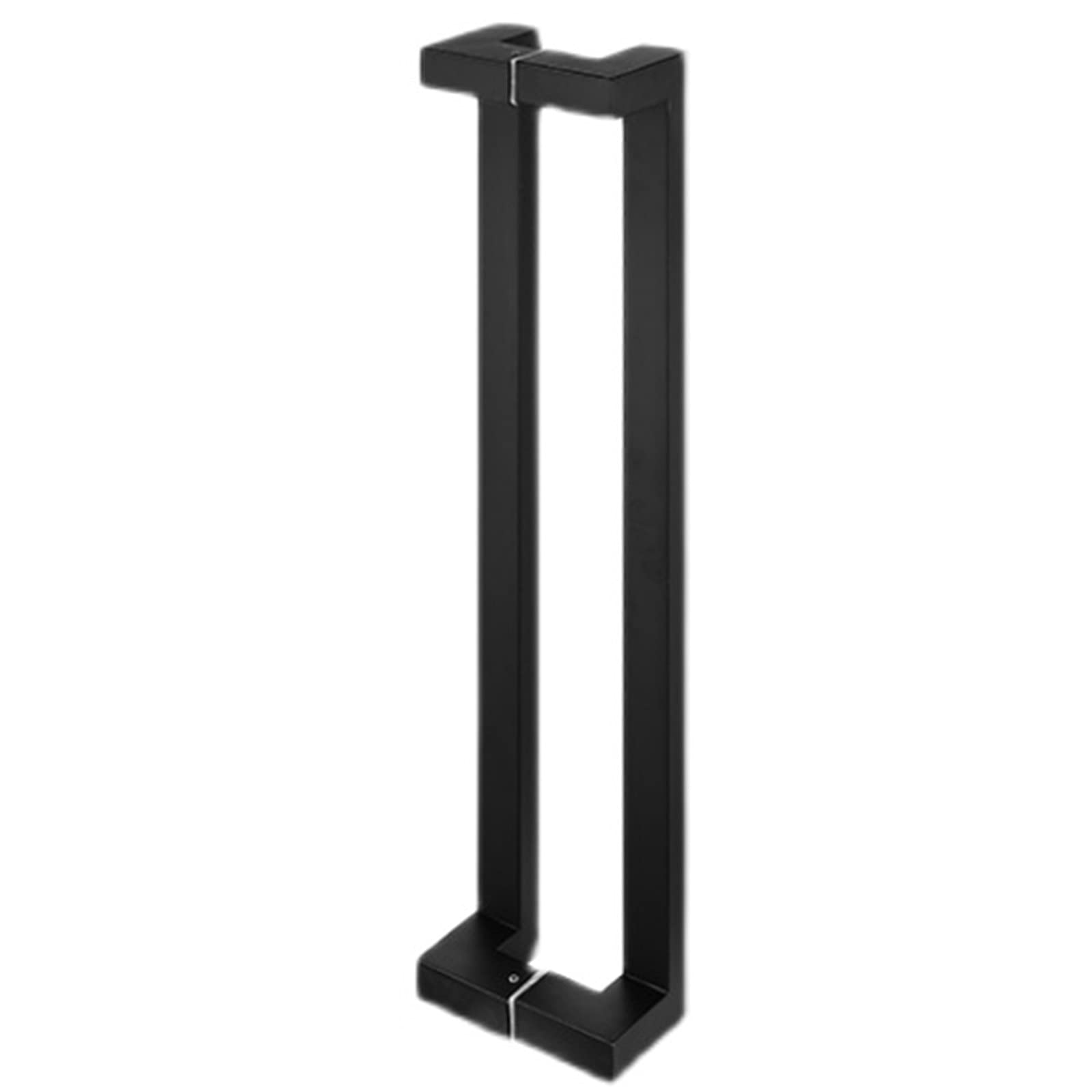 CWCQGH 50/48/32/24Inch Interior Exterior Pull Push Door Handle, Stainless Steel Sliding Shower Glass Door Handle, Modern Wooden Barn Door Handle, Include Kits,Matte Black-60Cm/23.6In