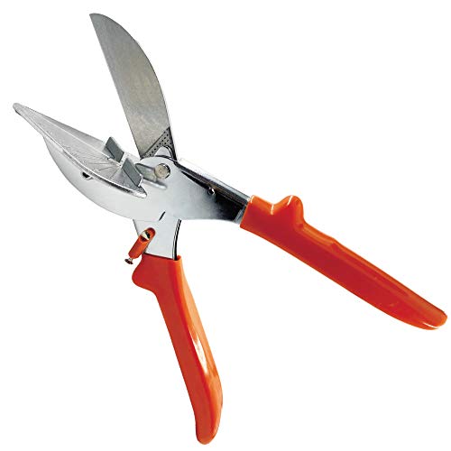 Mifuse 53106 X-Large Quarter Round Cutting Tool -Multi Angle Miter Shears with Adjustable Angle Block from 45 to 135 Degree for Cutting Plastic, Decorative Moldings,PVC, with 2PCS Spare Blades