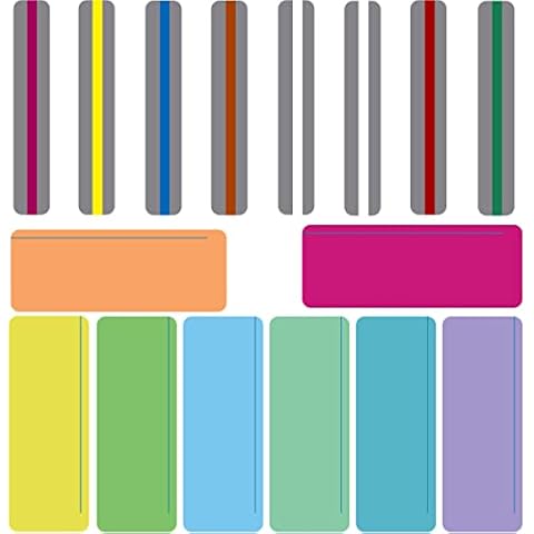 16PCS Coloured Dyslexia Overlays Guided Reading Highlight Strips Overlay Reading Tracking Rulers for Dyslexia PVC Dyslexia Aids for Children Coloured Overlays for Dyslexia,Visual Stress,ADHD Cover