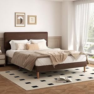 Queen Size Upholstered Bed Frame wi...