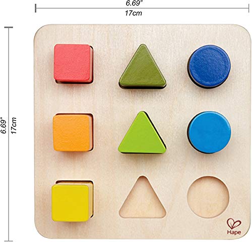 image for Hape Wooden Color and Shape Sorter Toy| Puzzle Board Montessori Presch