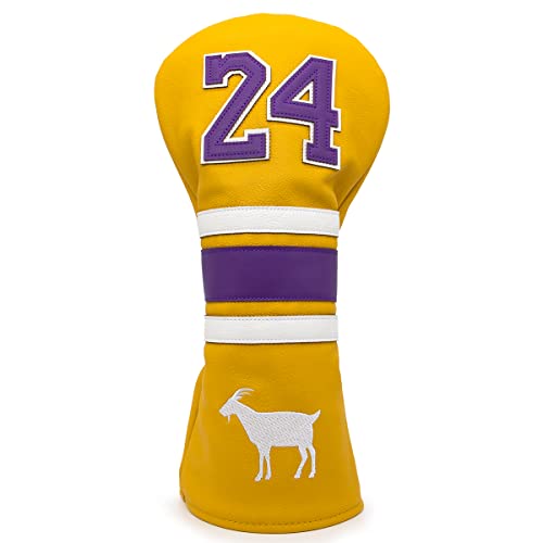 1 Pcs Golf Club Headcover Golf Sports Style Golf Wood Club Head Cover Elegant Embroidery Premium Leather Driver Fairway Wood Hybrid Covers Wood Head Cover #TOP14