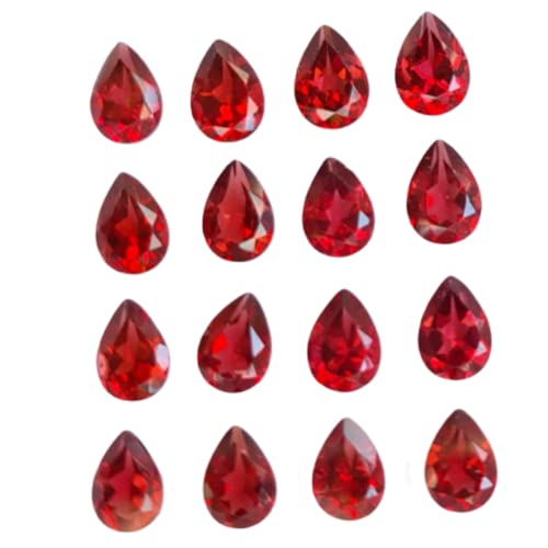 Jai Gems 10 Pcs Natural Mozambique Mined Garnets Top Quality Pear | 6X4Mm Sizes | Red Garnet Loose Gemstone For Jewelry #TOP5