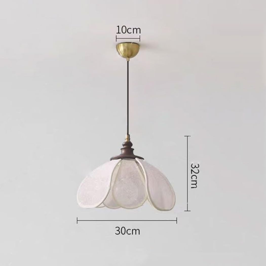 WABI-Sabi E27 nowoczesna lampa wisząca sufitowa z tkaniny w stylu retro, kwiatowa lampa wisząca, lampa do sypialni, restauracji, salonu, kuchni,