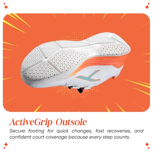 Image of Hundred Court Champions Unisex Non-Marking Court Shoes | Badminton, Pickleball, Table Tennis & Other Indoor Sports | Lightweight, Cushioned Grip