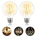 Produktbild Etmury Edison Vintage Glühbirne,2 Stück Edison Glühbirne E27, Warmes Weiß Licht 600 Lumen,G80,220V4W(40W Äquivalent)Dimmbar LED Filament Lampe Nostalgie, für Beleuchtung im Haus Café Bar usw