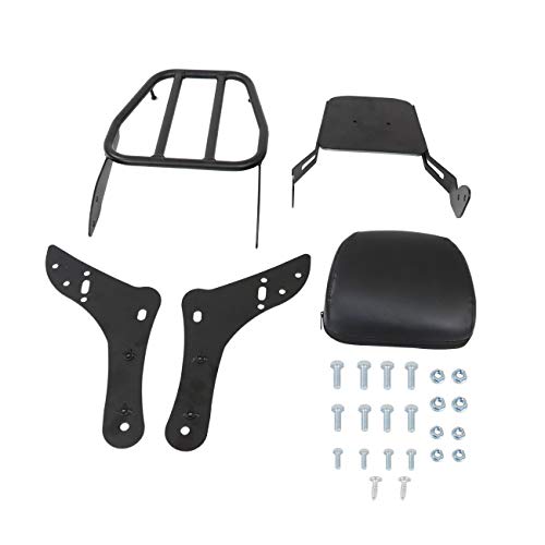 Sissy Bar Backrest Luggage Rear Rack, for 2015-2018 Kawasaki VN650 Vulcan S 650, Detachable - Thumbnail 4