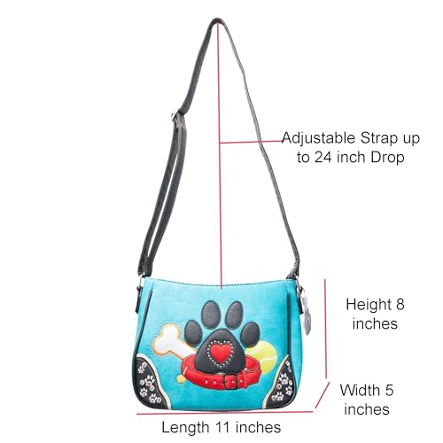Dog Paw Print Handbag Small Crossbody Bag Shoulder Purse Women Western Style4