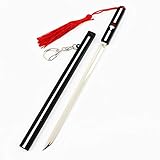 QISUO Sasuke Katana Schwert Schlüsselanhänger Anime Anhänger Modell Waffe Action Figure Cosplay Prop Geschenk Jungen Kinder (Black Knife)