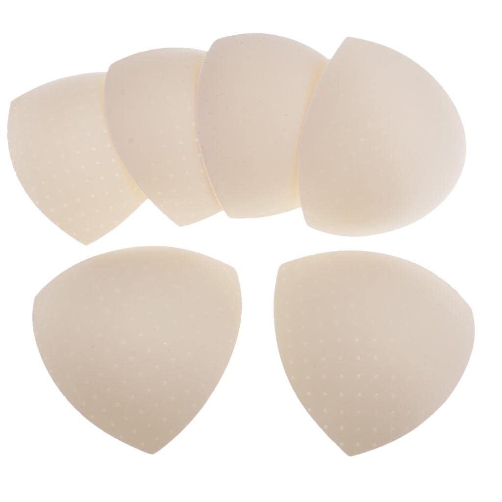 JAZZY PEARLS® 3 Pairs Triangle Sewing in Insert Soft Cup Removable Padded Brown Bra Cup Pads Foundations & Undergarments Sewing Crafts-image-30