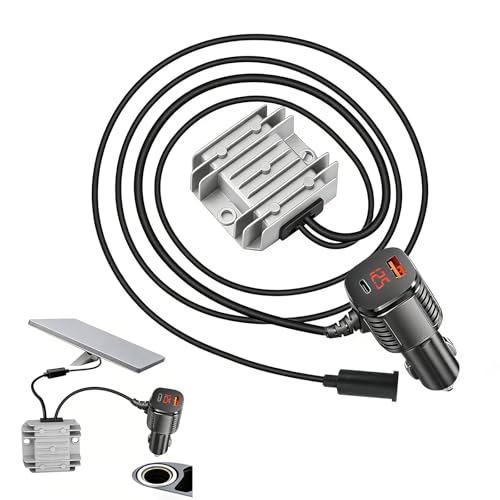 Starlink Mini Car Adapter with Step Up Converter, Carsupro Cigarette Lighter Power Boost Adapter 10-28V to 30V 3.5A Power Cord with USB A, Type-C Ports and Voltmeter for Truck RV Marine by Carsupro - Used condition - US$18.04