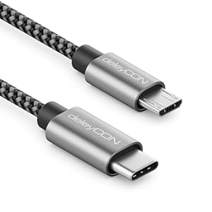 Câble Adaptateur USB-C vers Micro USB deleyCON 1m (Occasion Très Bon)