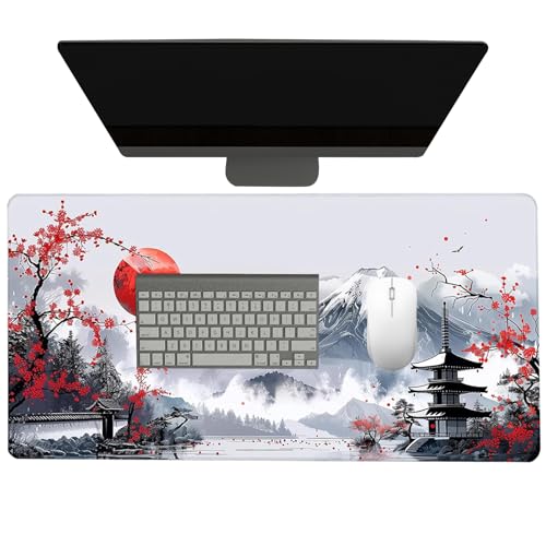 Tapis de souris grand format bureau plateau clavier style asiatique