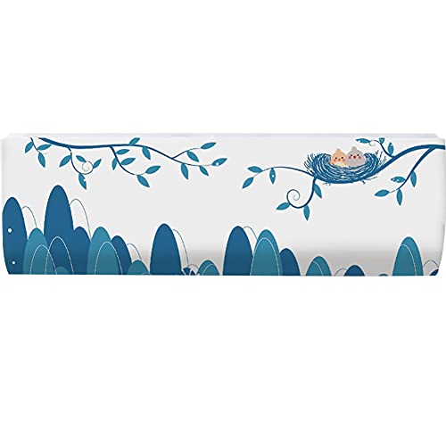 HIGHAWKエアコンカバー 室内機用 防塵 防湿 伸縮 洗える 北欧風 かわいい インテリア 子供部屋(鳥)