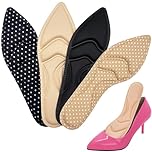 VZXQX Solette Scarpe Tacco Alto, 4 Paia Solette Scarpe Donna Tacchi Memory Foam Inserti Solette per Scarpe Grandi, Cuscinetti per Piedi Metatarsali Comfort Solette Scarpe Ridurre Numero Antiscivolo
