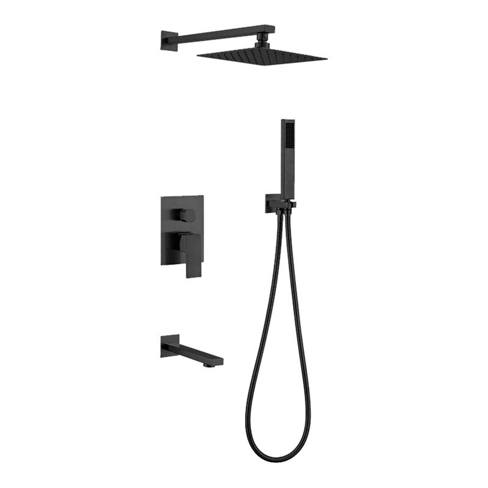 Mitigeur de douche encastré pour salle de bain moderne avec bec de baignoire