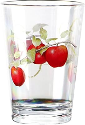 Reston Lloyd Harvest Apple Collection by Sandy Clough Acrylic Juice Glass 8 oz, Set of 6, Clear