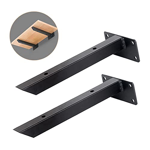 Soporte Estanteria De Pared Decorativo,Soporte De Estante Pesado,Soportes Industriales para Estantes Negros,Escuadras Baldas Flotantes,Varios Tamaños,10Cm 15Cm 20Cm 25Cm 30Cm 35Cm,15cm/5.9in Cover