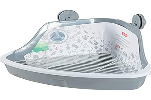 Zolux Maison de Toilette d'angle Rongeur Taille Small Grise 25 x 25 x 32 cm