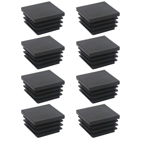 GXGM Tappi plastica Quadrata da 8 Tappi in lamiera per Tubi Quadrati,Tappi per sedie Quadrati per Tubi in Acciaio, Tubi in Acciaio Inossidabile, Tubi in Alluminio e Profili in Alluminio 30 * 30 cm