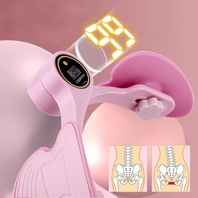 Thigh Master, Thigh Exerciser Kegel Exerciser Pelvic Floor Exercise Device for Women & Men, Inner Thigh Toner with Display Counter for Home Workouts