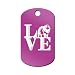 Mister Petlife Love Keeshond Engraved Keychain/GI Tag Park v2 Kees Purple