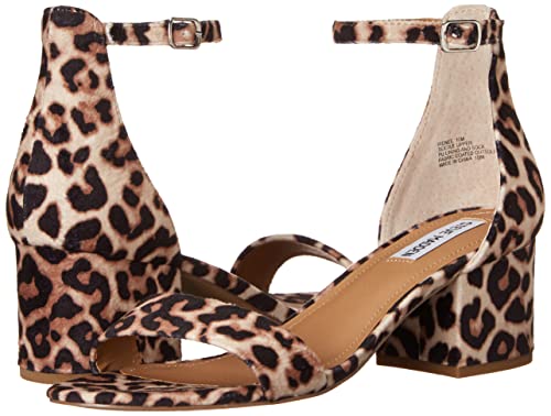 Steve Madden Women's Irenee Heeled Sandal, Leopard Velvet, 7.5 #TOP6