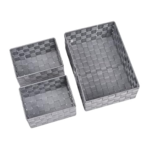 WENKO Adria Grey Bathroom Basket Set Cover