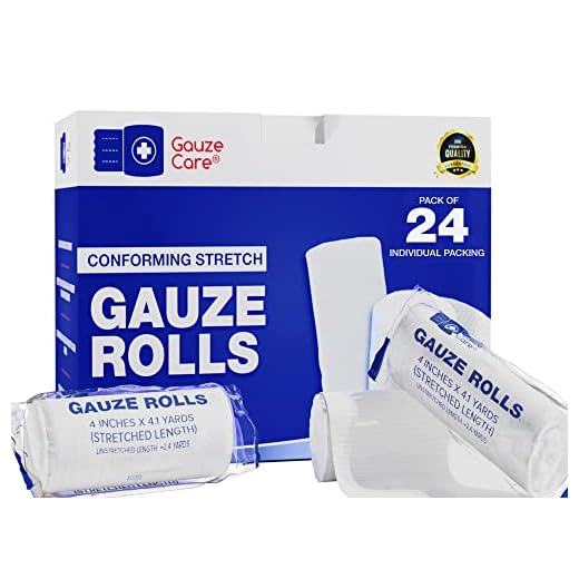 Gauze Rolls Pack of 24 – Premium Quality Lint and Latex-Free 4 inches x 4.1 Yards Conforming Stretch Bandages Designed for Effective Wound Care & Comfort - Ideal for use as a Mummy wrap