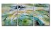 ARTLAND Modern 100% Hand Painted Framed Wall Art "Abstract Bright Color Tone" 3-Piece Abstract Oil Painting on Canvas Ready to Hang For Living Room for Wall Decor Home Decoration 24x48 inches