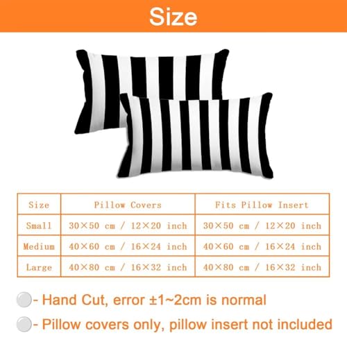 Fundas cojines para cama y sofá modernos juego decorativo de rayas 40x60 cm 3