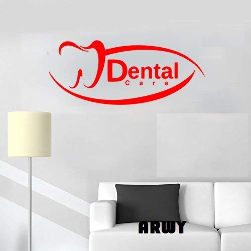 Roonir Dental Wall Stickers for Clinic Dental Care Sign Sticker for Wall Glass Cabin Doors Glass(72 cm Wide Red Color Water Resistance Removable Vinyl Decal Size(40X62 cm) (B089YY7TJ1) Amazon Price History, Amazon Price Tracker