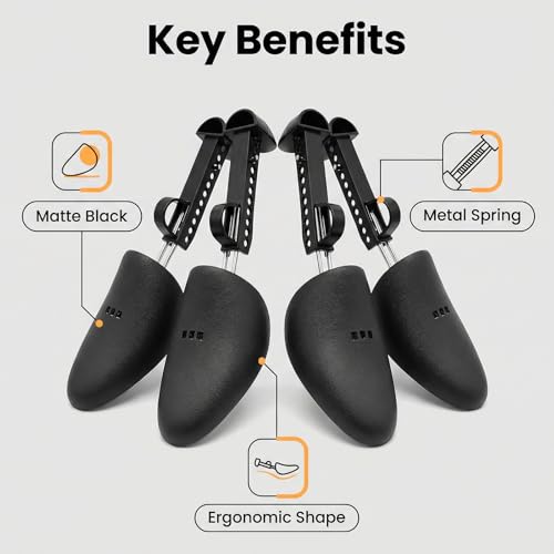 Support pour chaussures réglable automatique pour éviter les plis du cuir avec ressort - 3