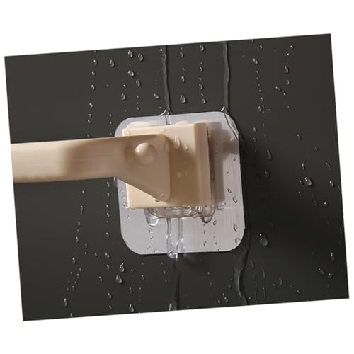 Vaguelly Single Towel Bar No Punch Towel Hanger Plastic Storage Rack for Kitchen Bathroom with Fine Workmanship and Rust Resistance (White, Black)