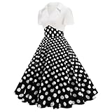 Robe Vintage Années 50 Femme Retro Rockabilly Pin Up Chic Et Elegante Robes Au Genou Dos Nu Année 50s Swing Décontractée Dress De Retour Soirée Mariage Cérémonie Audrey Hepburn