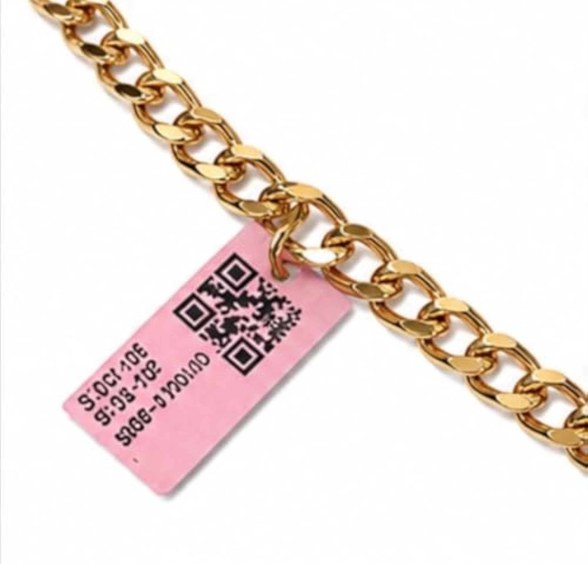 Men's Gold Pleated Chain Necklace, Elegant Design