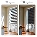 AOSKY Cordless Zebra Blinds for Windows Pull Down Roller Window Shades Dual Layer Light Filtering Privacy for Day and Night, Free-Stop Door Shades for Home Easy to Install (35