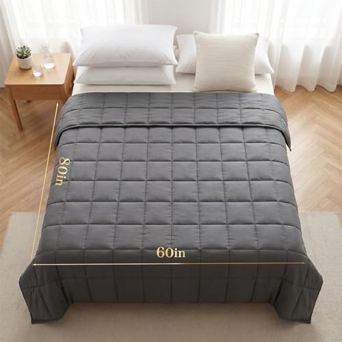 Image of California King Size Weighted Blanket for Adults - 25lbs 78 inch x 85 inch Cooling Heavy Blankets for All-Season Sleeping, Soft & Breathable with Premium Glass Beads, Machine Washable
