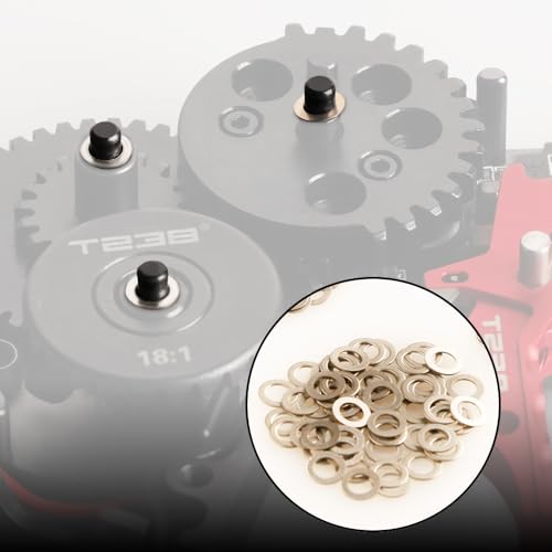 T238 Lot de 250 cales en acier M3 x 5 mm pour boîtes de vitesses Airsoft AEG Ver.2/3/7 (0,1 mm, 0,2 mm, 0,3 mm, 0,5 mm d'épaisseur) – vue 2