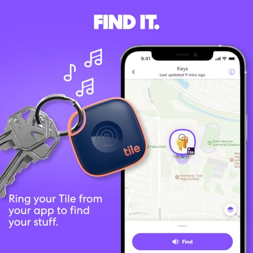 Image of Life360 Tile - Bluetooth Tracker, Keys Finder and Item Locator for Keys, Bags and More. Phone Finder. Both iOS and Android Compatible. 1-Pack (Midnight)