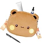 Bolso para monedas con forma de oso - Bolso bandolera para dibujos animados, bors para animales de peluche, correa suave con forma linda | Accesorio de transporte casual para el teléfono móvil, reg