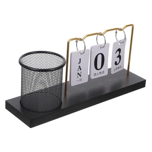 Calendrier de Bureau avec Porte-crayons Intégré VILLCASE pour Optimiser l'Espace