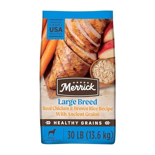 Merrick Healthy Grains Premium Large Breed Dry Dog Food, Wholesome And Natural Kibble For Big Dogs, Chicken - 30.0 lb. Bag